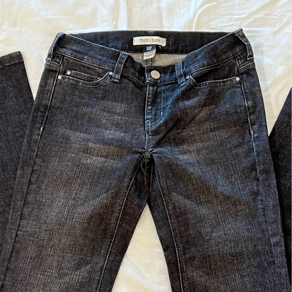 NWOT White House Black Market Bootcut Jeans with Decorative Rhinestone Pockets
